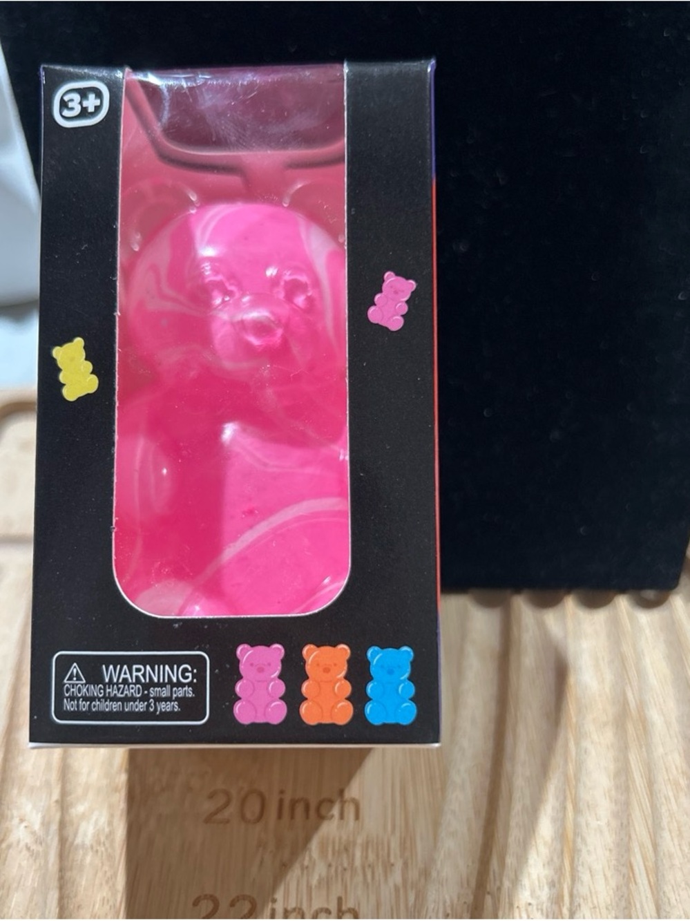 Pink gummy bear squishy
